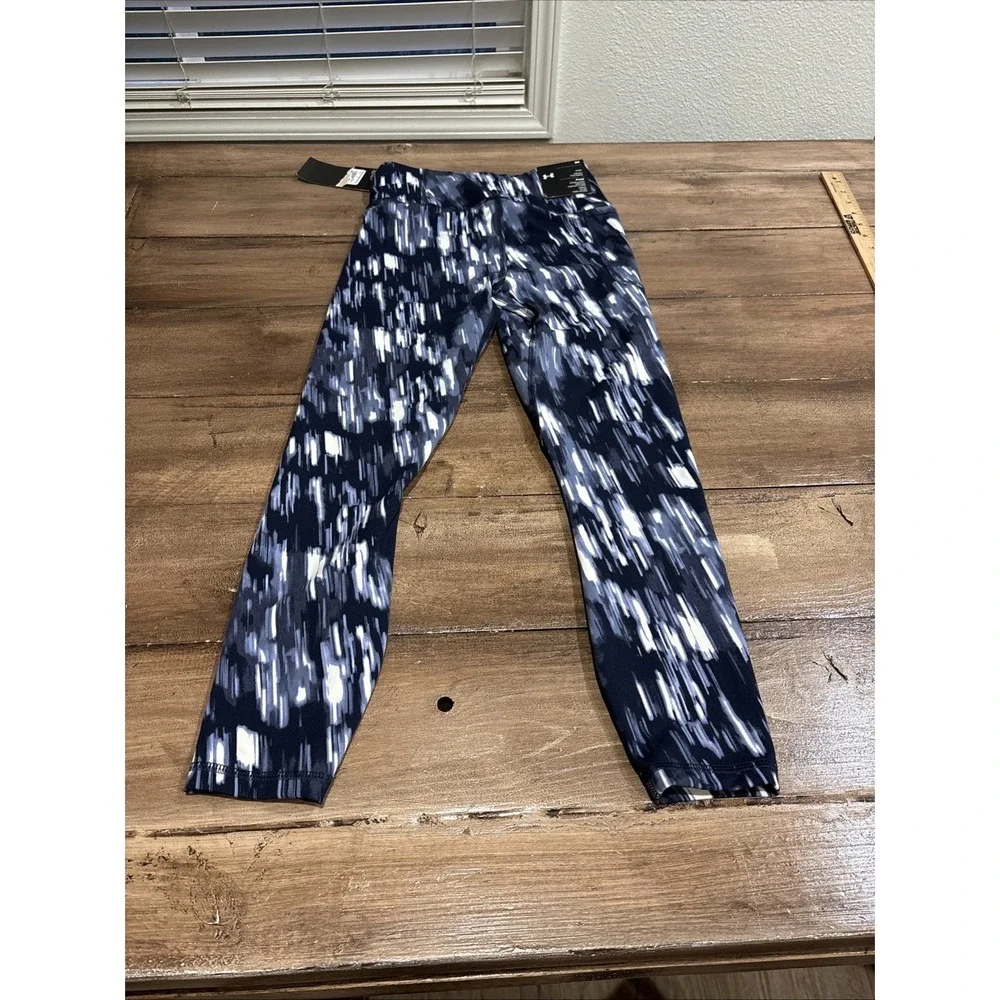 Under Armour‎ Womens Motion High Rise Ankle Leggings Blue Print Sz Small NWT